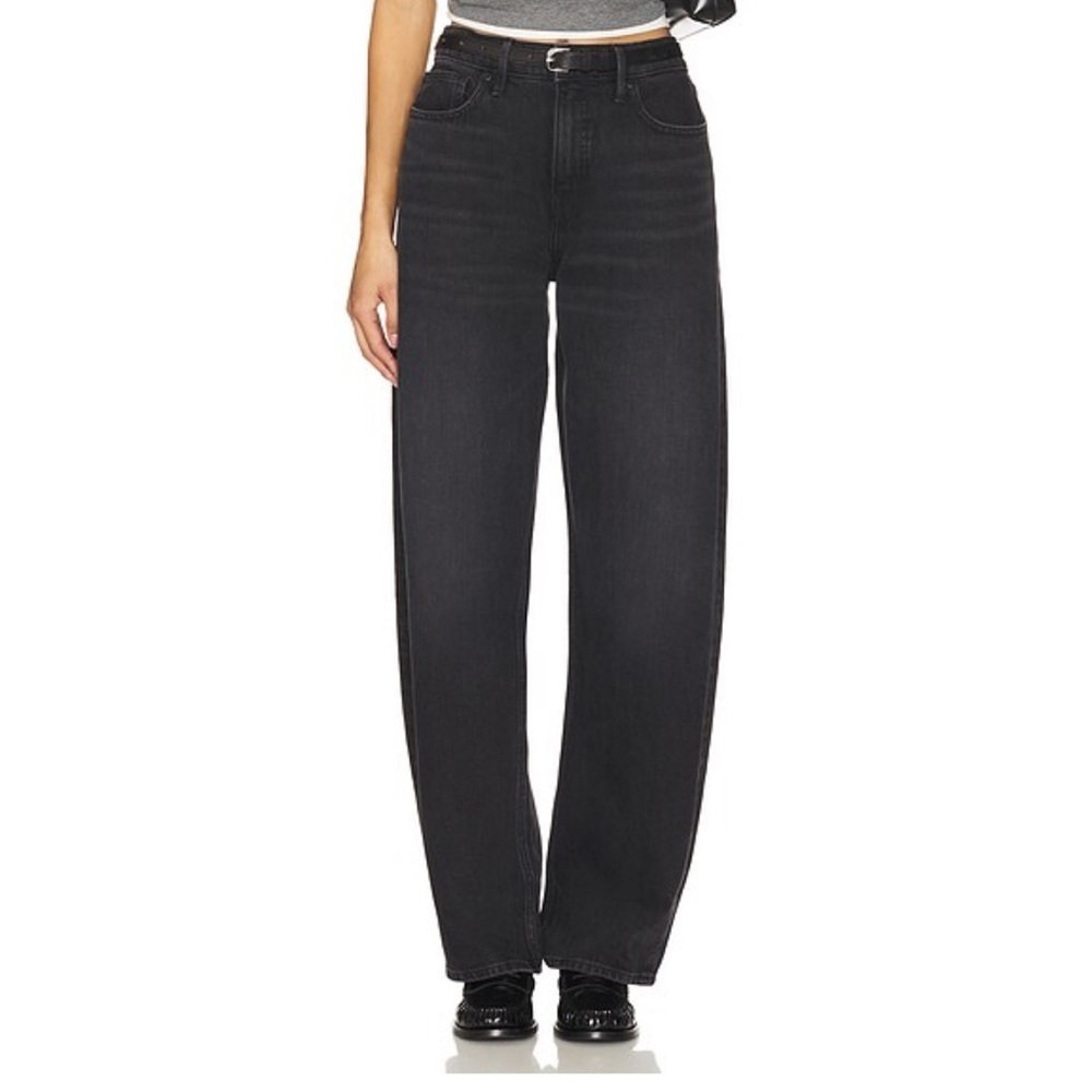 NWT Good American Good Barrel Jeans in Black size 4/27